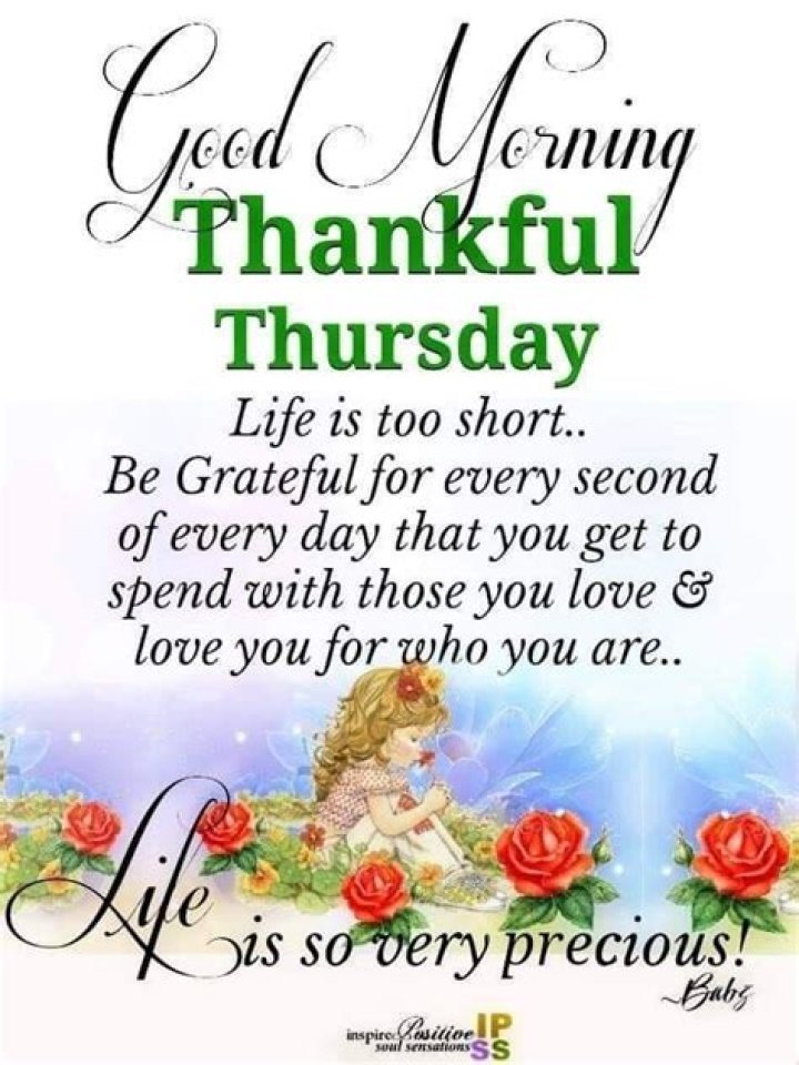 Thursday Blessings: A Thankful Start To Your Day