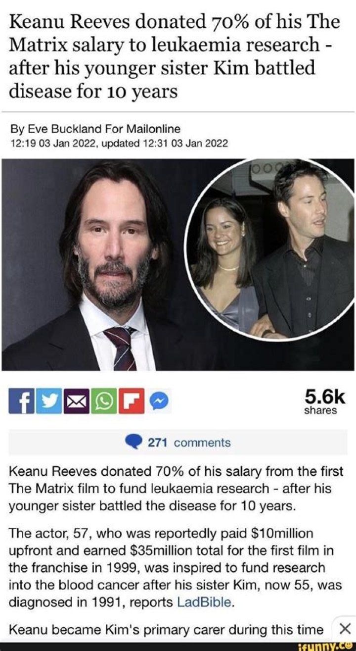 Keanu Reeves' Health Condition: All About His Disease